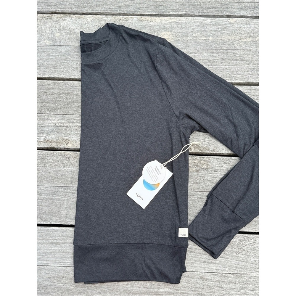 VUORI Daydream Crew Long Sleeve Black Heather Women's Size medium NWT